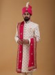 Wedding Wear Groom Wear Sherwani In Cream Color